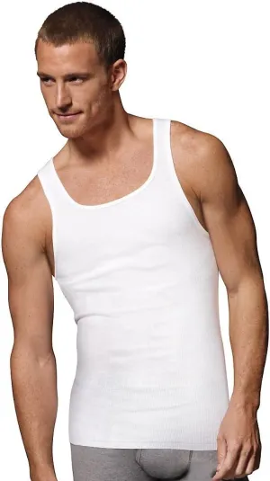 Hanes Mens 12Pack White A-Shirts Tagless Undershirts Tanks Tank Tops XL