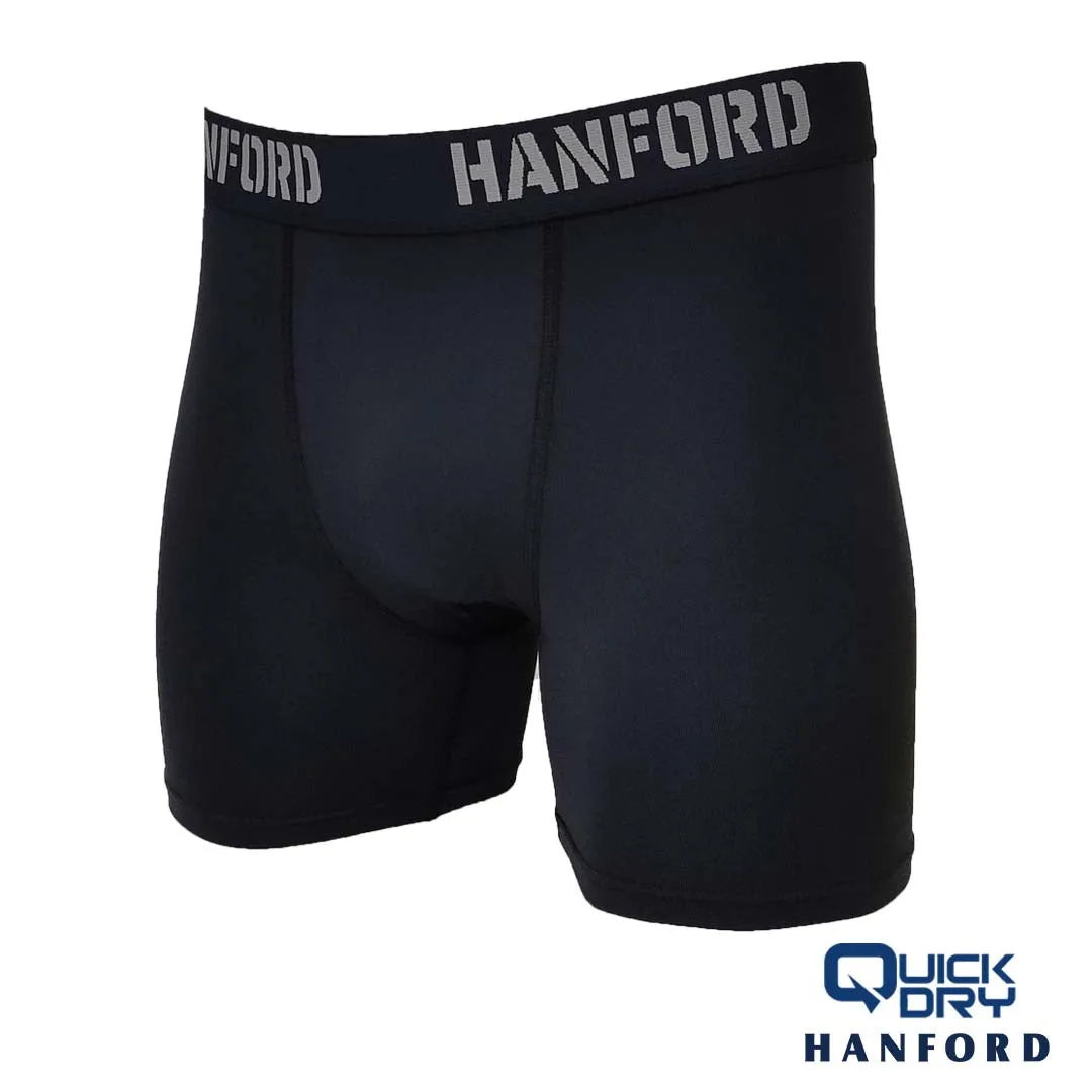 Hanford Athletic Men Pro Cool 2.0 Quick Dry Compression Boxer Shorts Flex02 - Black (Single Pack)
