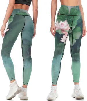High Waisted Yoga Pants for Women Tummy Control 4 Way Stretch Running Workout Leggings Athletic Yoga Pants