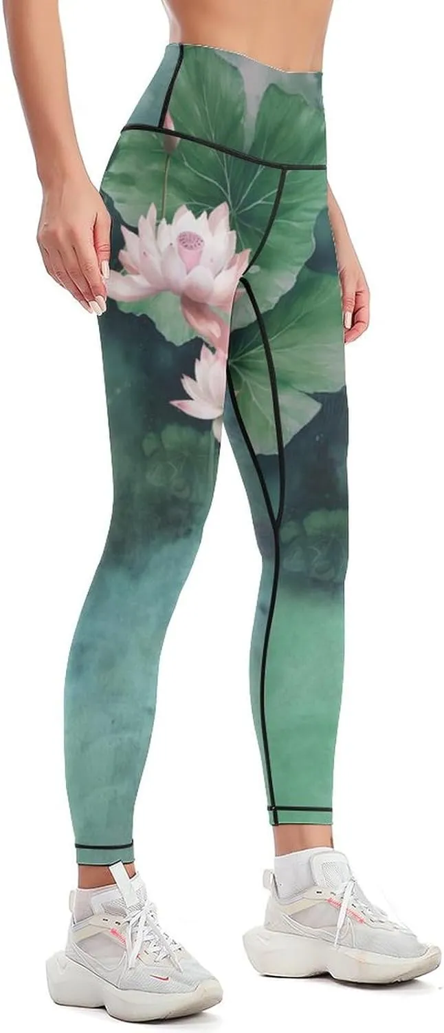 High Waisted Yoga Pants for Women Tummy Control 4 Way Stretch Running Workout Leggings Athletic Yoga Pants
