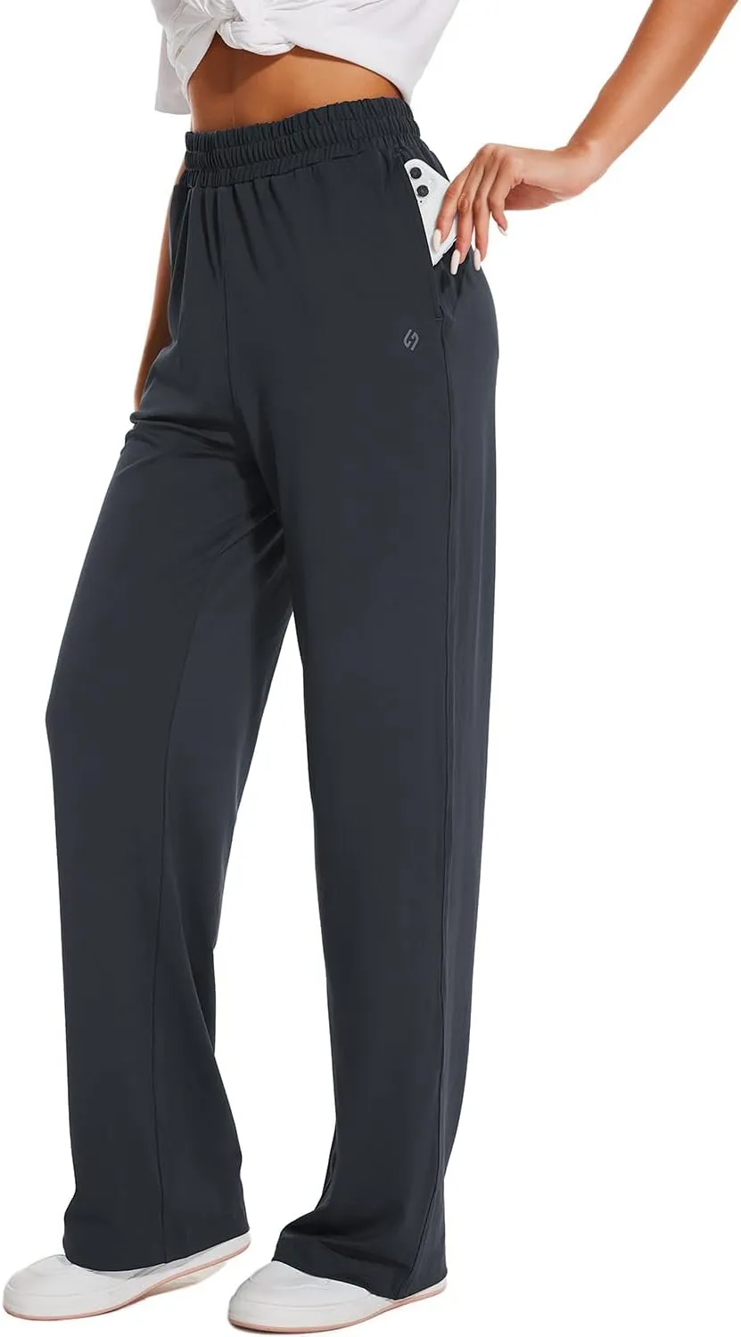 HOdo 32"/34"/36" Inseam Womens Tall Yoga Sweatpants Quick Dry Long Joggers Lounge Yoga Pants with Pockets