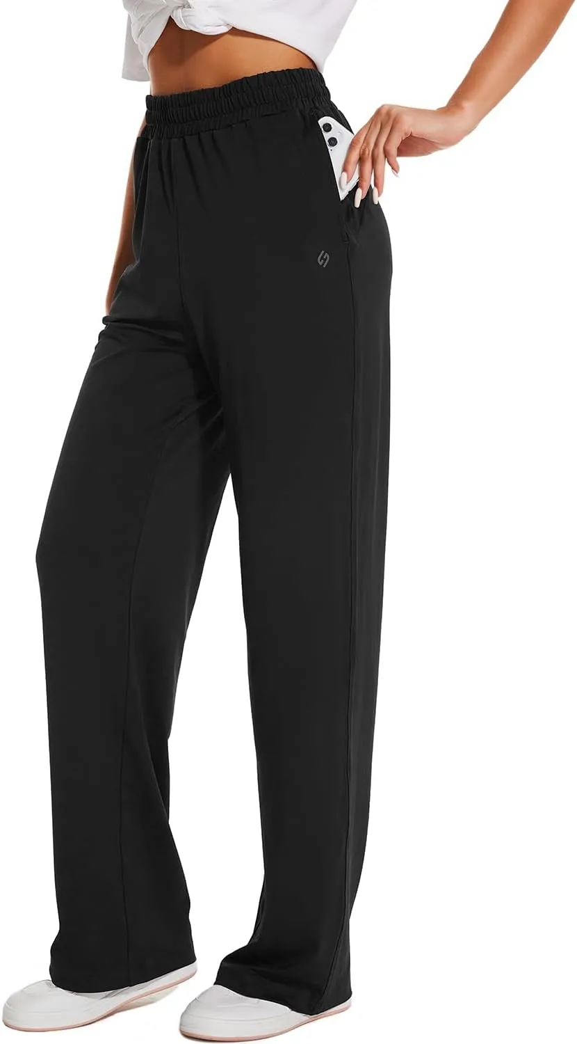 HOdo 32"/34"/36" Inseam Womens Tall Yoga Sweatpants Quick Dry Long Joggers Lounge Yoga Pants with Pockets