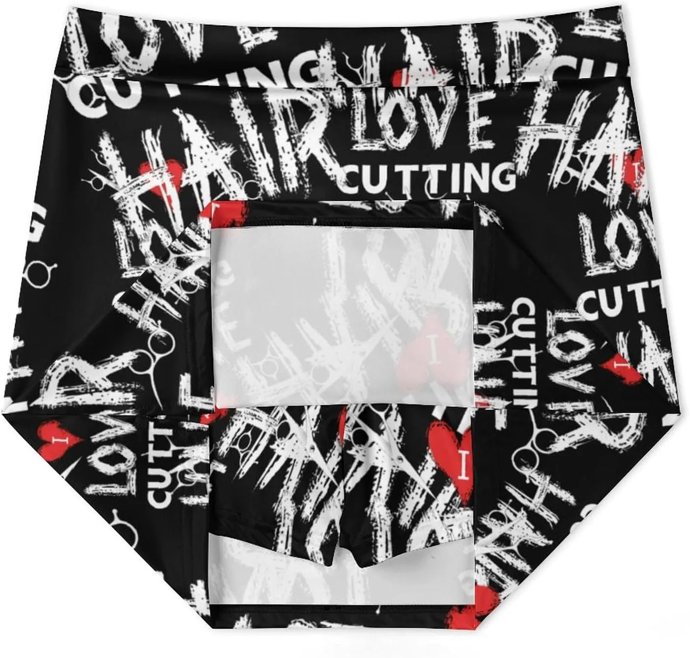 I Love Cutting Hair Women's Skort Athletic Skirt Golf Skorts A-line Skirts with Built-in Shorts Pockets