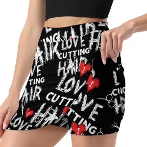 I Love Cutting Hair Women's Skort Athletic Skirt Golf Skorts A-line Skirts with Built-in Shorts Pockets