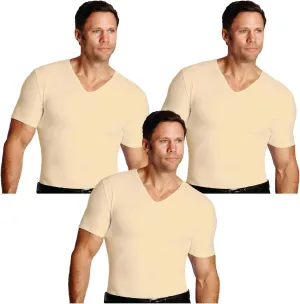 Insta Slim 3 Pack V-Neck, Look Up to 5 Inches Slimmer Instantly, Black