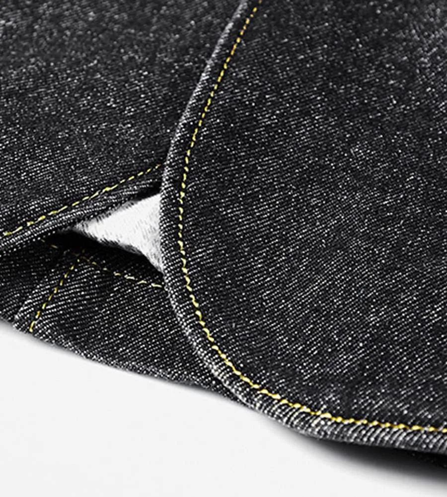 Kedera Mens Classic Notched Collar 2 Button Washed Denim Blazer Jeans Suit Jacket