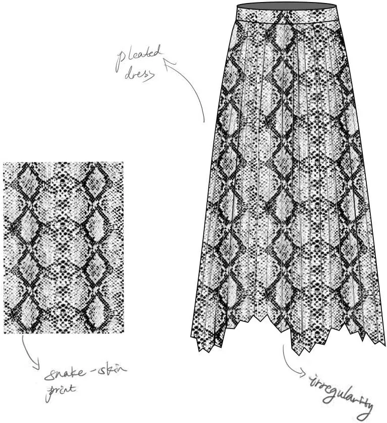 lalc Women's Summer Chiffon Casual Elastic Waist A Line Print Pleated Midi Skirt Dress
