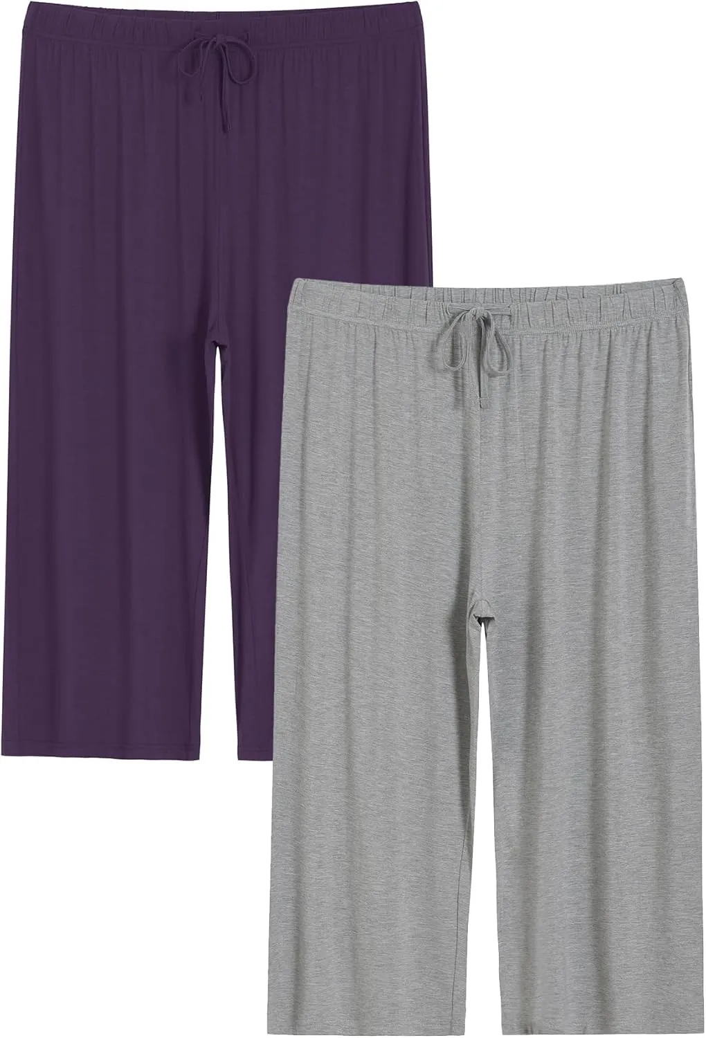 Latuza Women's Plus Size Capri Pajama Pants Comfy Wide Leg Lounge Capris