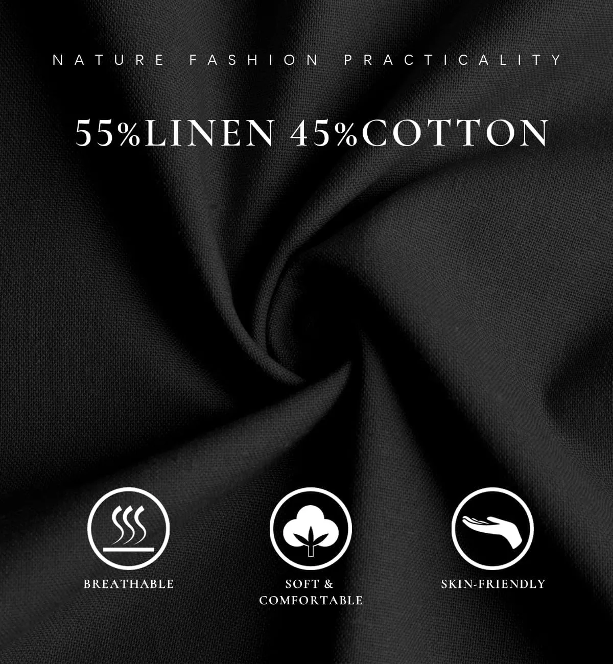 Les umes Womens Linen Wide Leg Pants Elastic Waist Cotton Loose Casual Baggy Trousers with Pockets