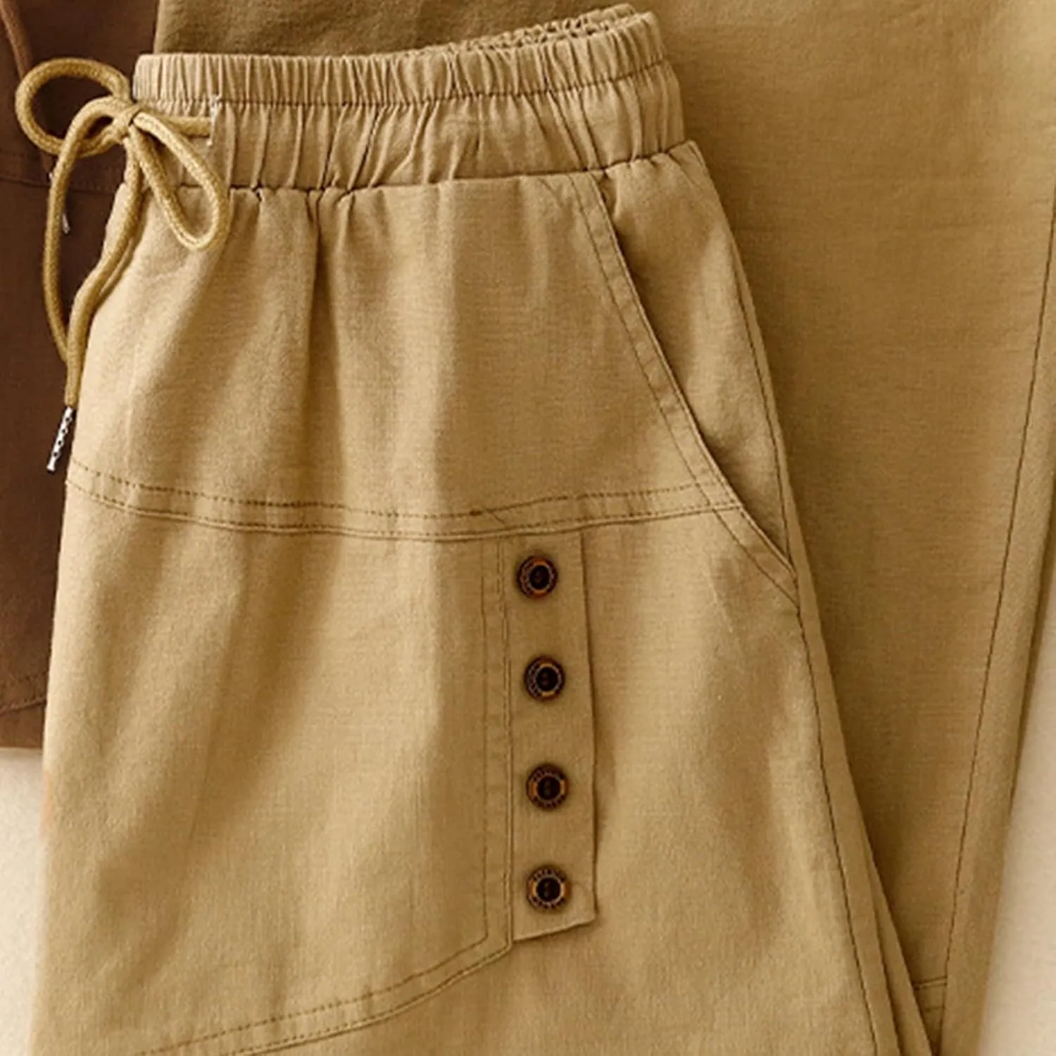 Long Skirts for Women Casual Drawstring Elastic Wasit Swing A Line Midi Skirt Loose Fit Work Out Skirts