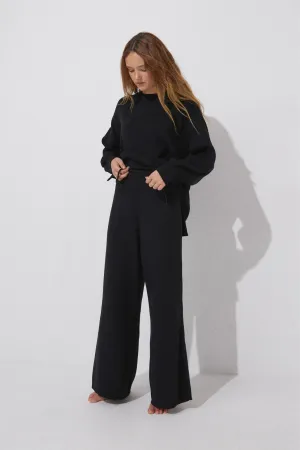 LUNA KNIT PANTS/ BLACK