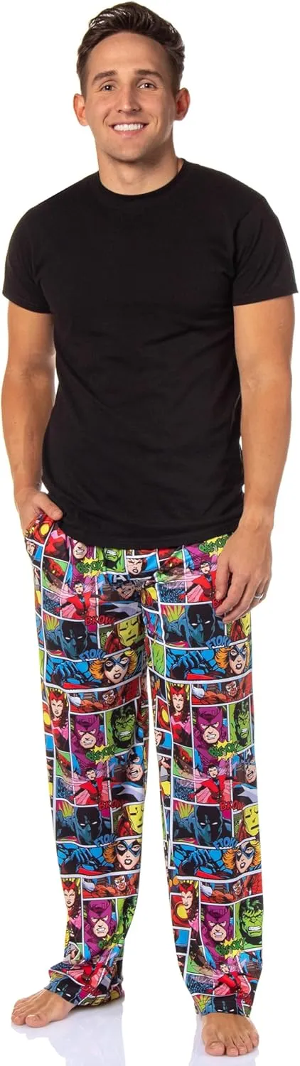 Marvel Comics Men's Superhero Character Sleep Adult Lounge Pajama Pants