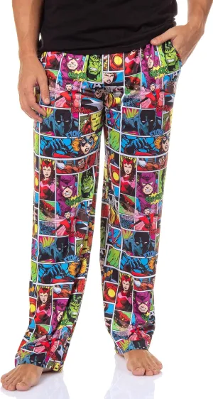 Marvel Comics Men's Superhero Character Sleep Adult Lounge Pajama Pants