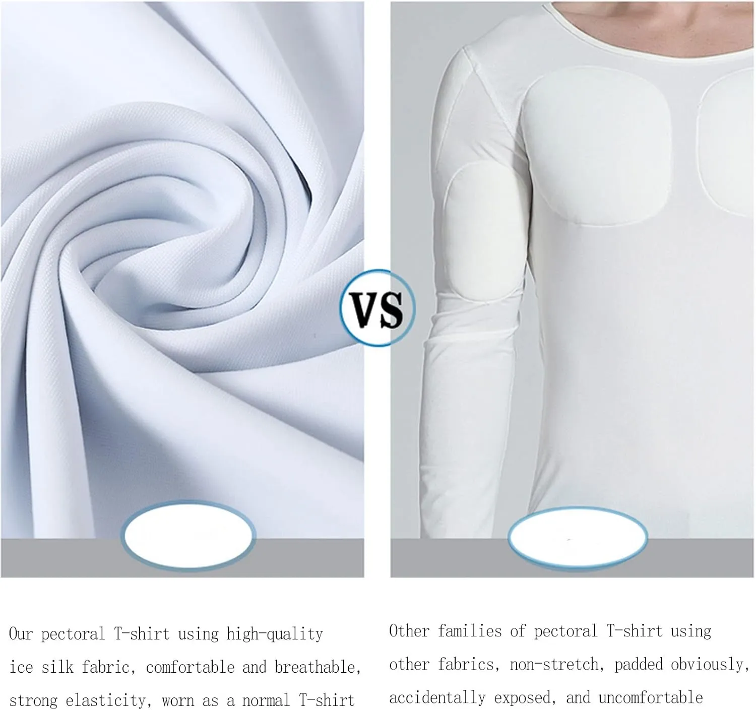 Men Fake Muscles Vest Shaper Padded Chest Undershirts for Build Realistic Muscles Underwear