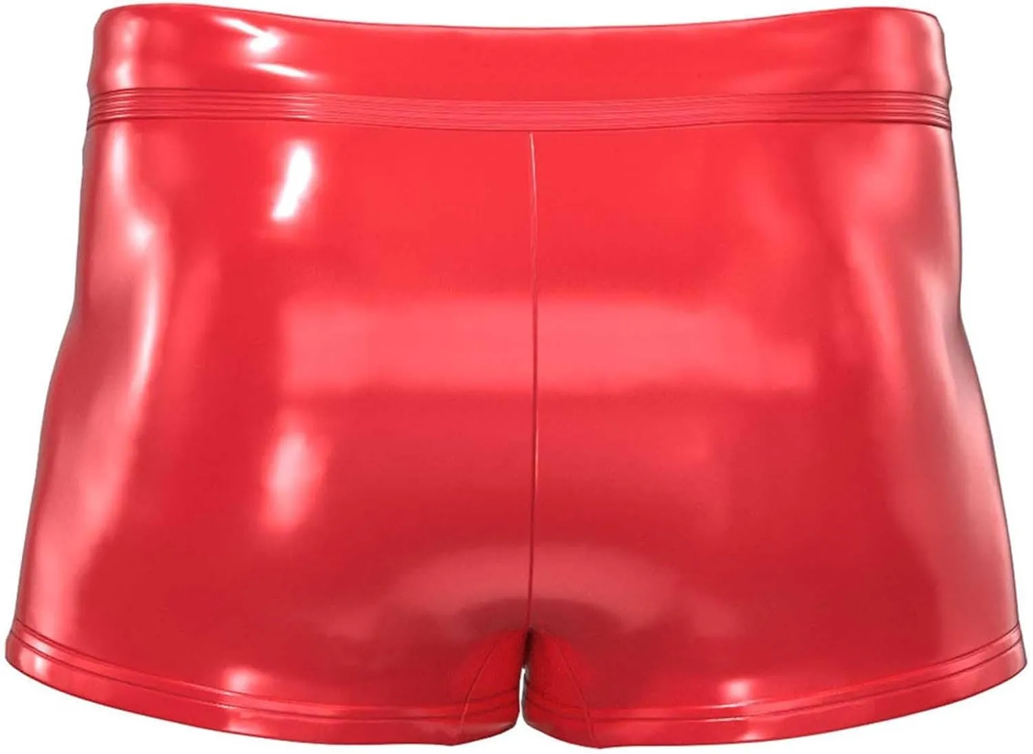 Men's Shiny Leather Boxer Briefs Metallic Underwear Sexy Bulge Pouch Trunks Wet Look Party Club Hot Pants