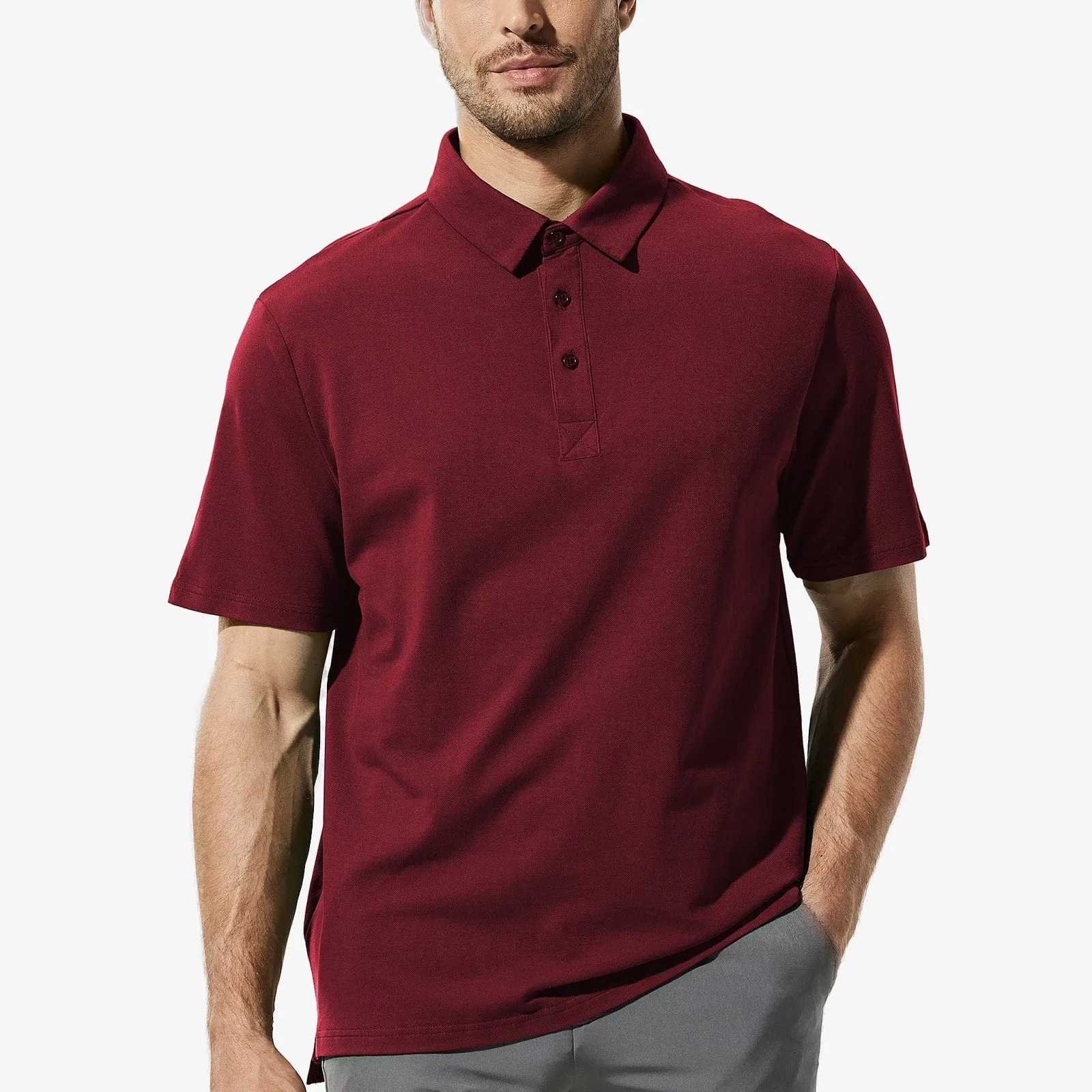 Men's Short Sleeve Polo Shirts Ultra-Soft Cotton Golf Shirts