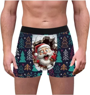Mens Silk Underwear Pure Cotton Grapheness Pants Personality Mid Waist Underwear Men Clothes Men'S Boxer Briefs