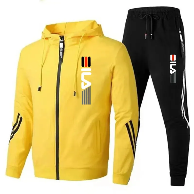 Men's Tracksuit Zipper Hoodies and Sweatpants