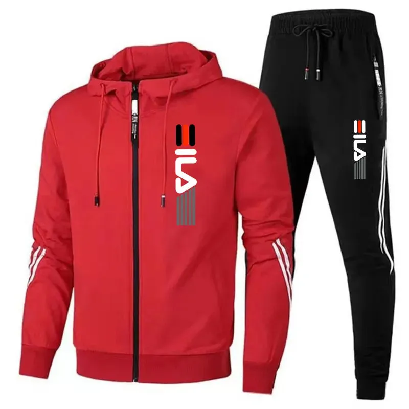 Men's Tracksuit Zipper Hoodies and Sweatpants