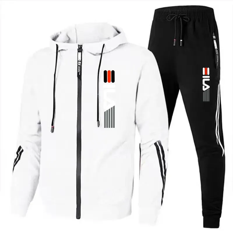 Men's Tracksuit Zipper Hoodies and Sweatpants