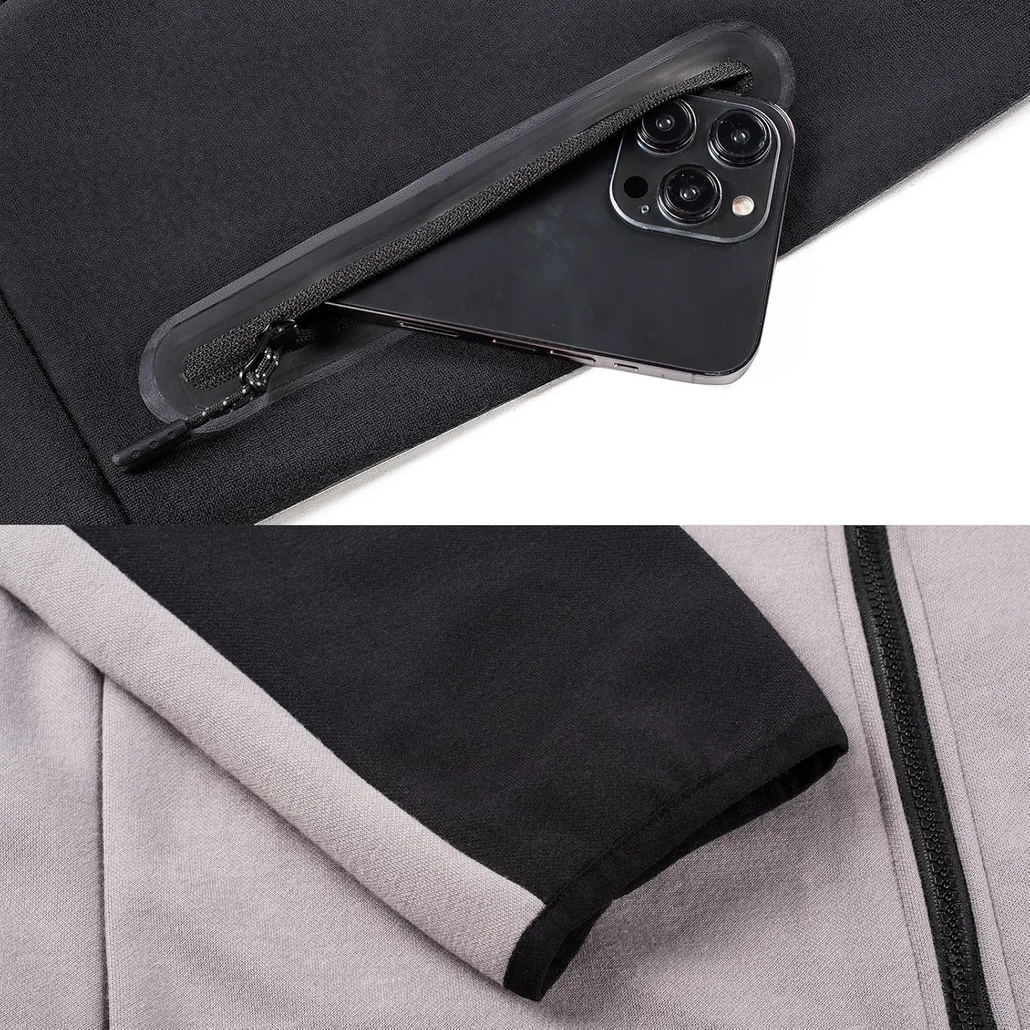 Men's Tracksuits Sweatsuits For Men Hooded Tracksuit Sweatsuit Long Sleeve Full-Zip Jogging Sweatpants 2 Piece