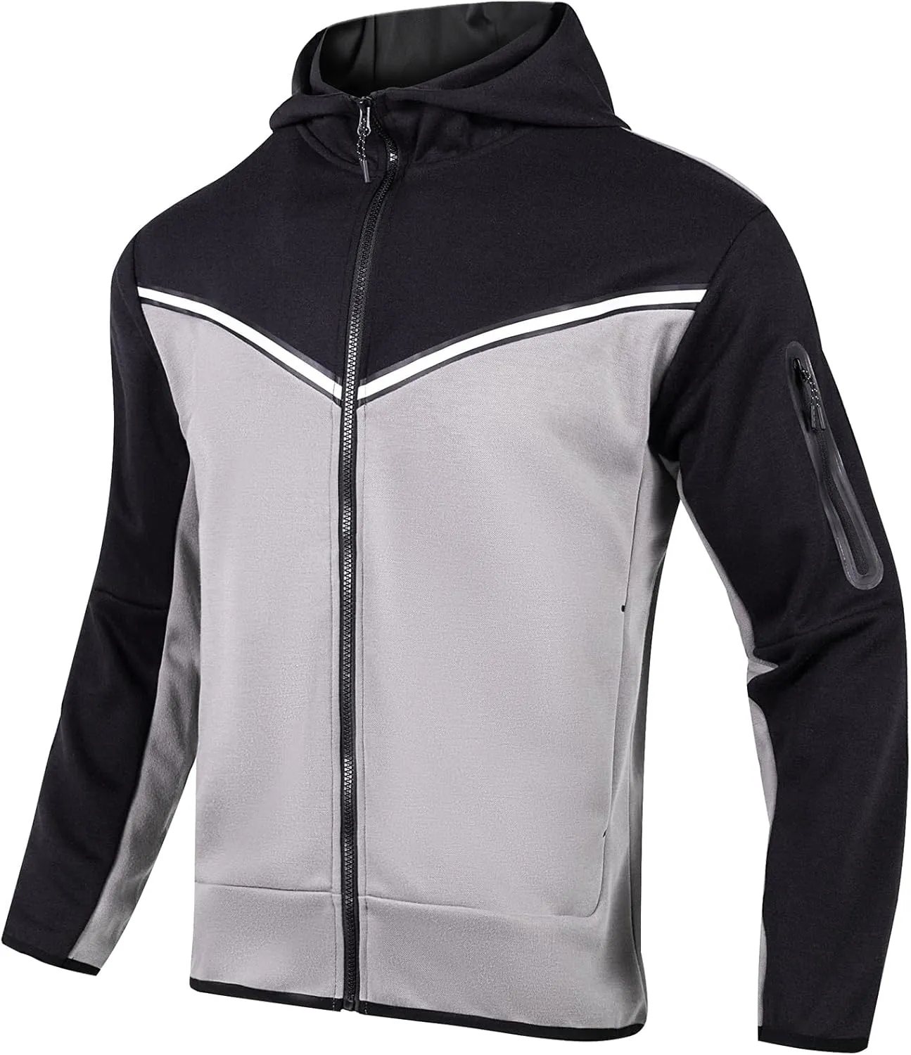 Men's Tracksuits Sweatsuits For Men Hooded Tracksuit Sweatsuit Long Sleeve Full-Zip Jogging Sweatpants 2 Piece