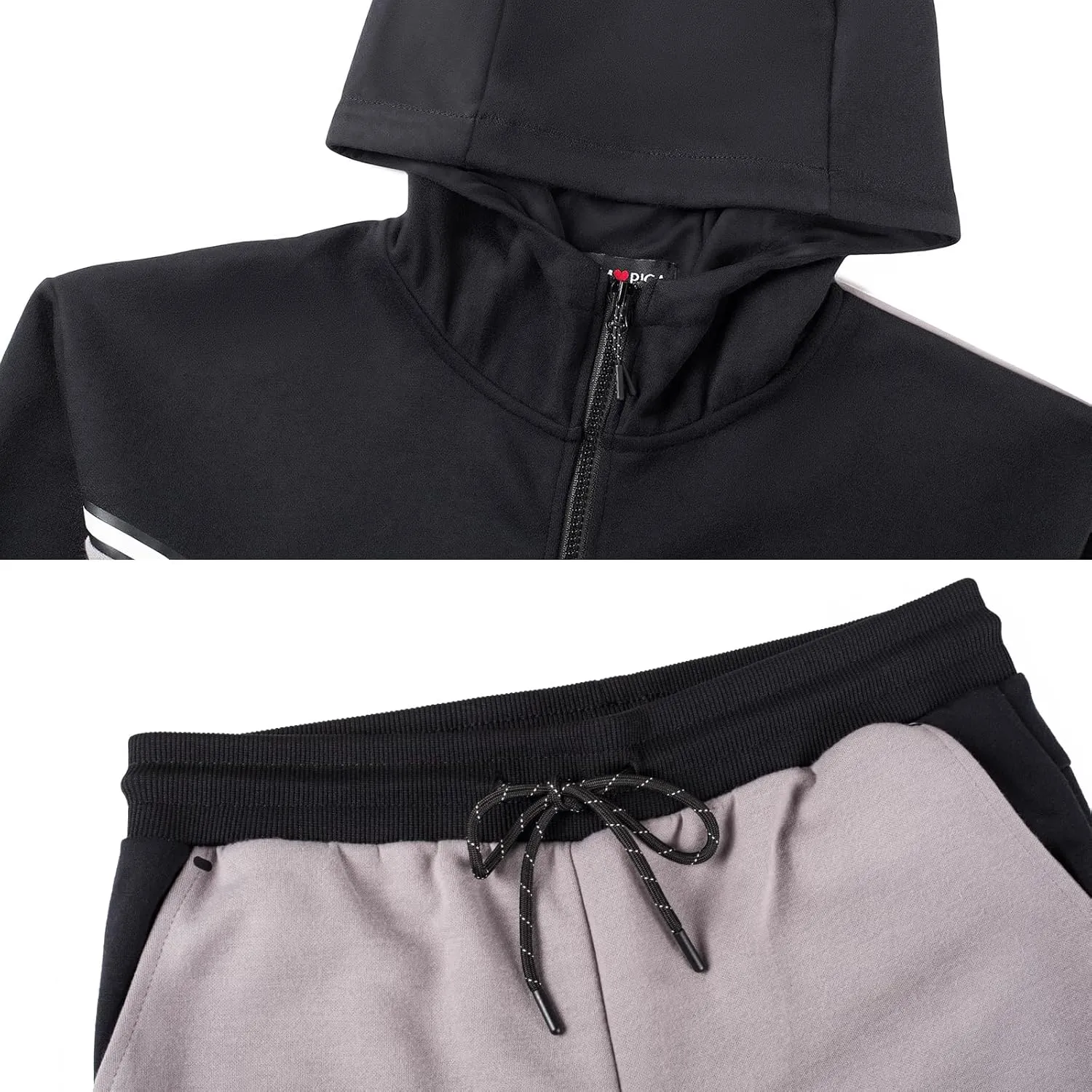 Men's Tracksuits Sweatsuits For Men Hooded Tracksuit Sweatsuit Long Sleeve Full-Zip Jogging Sweatpants 2 Piece