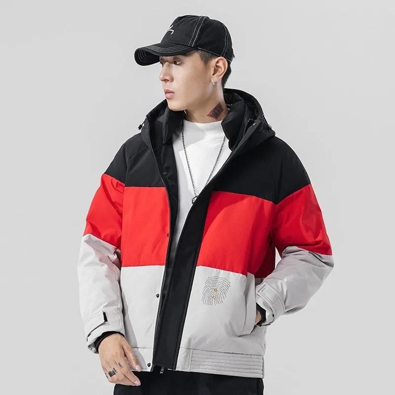 Men's Windproof Streetwear Down Jacket