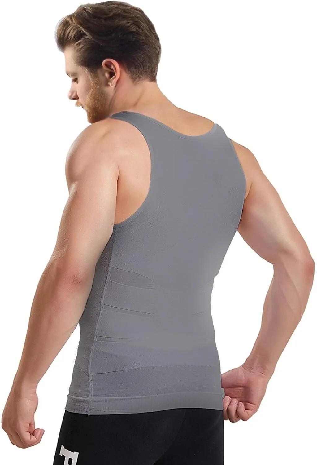 Mistirik Compression Shirts for Men - Mens Slimming Body Shaper Vest - Tight Tank Top for Men - Compression Shirt Tank Top
