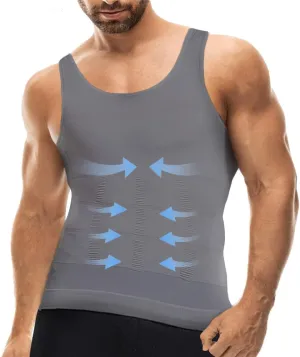Mistirik Compression Shirts for Men - Mens Slimming Body Shaper Vest - Tight Tank Top for Men - Compression Shirt Tank Top