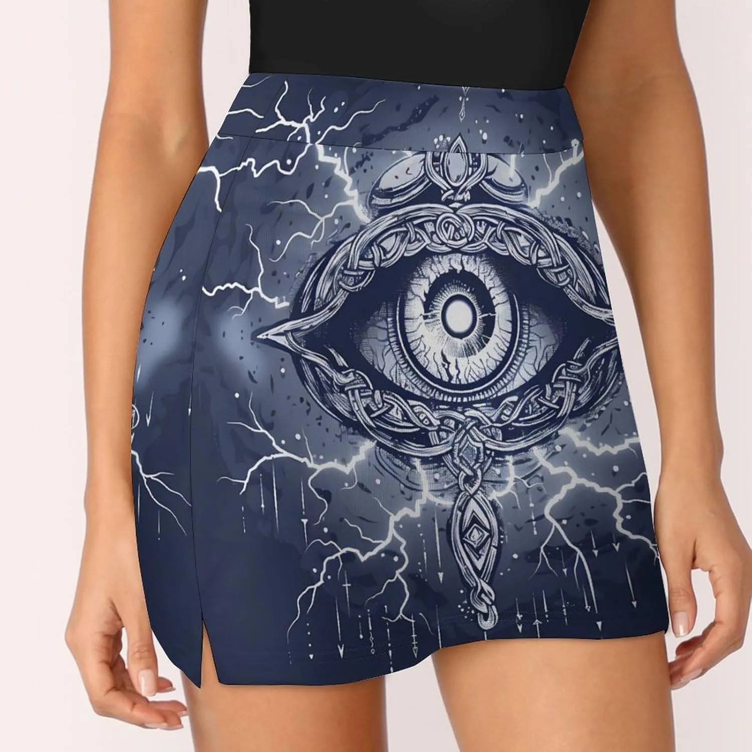 Odin's Eye Women's Skort Athletic Skirt Golf Skorts A-line Skirts with Built-in Shorts Pockets