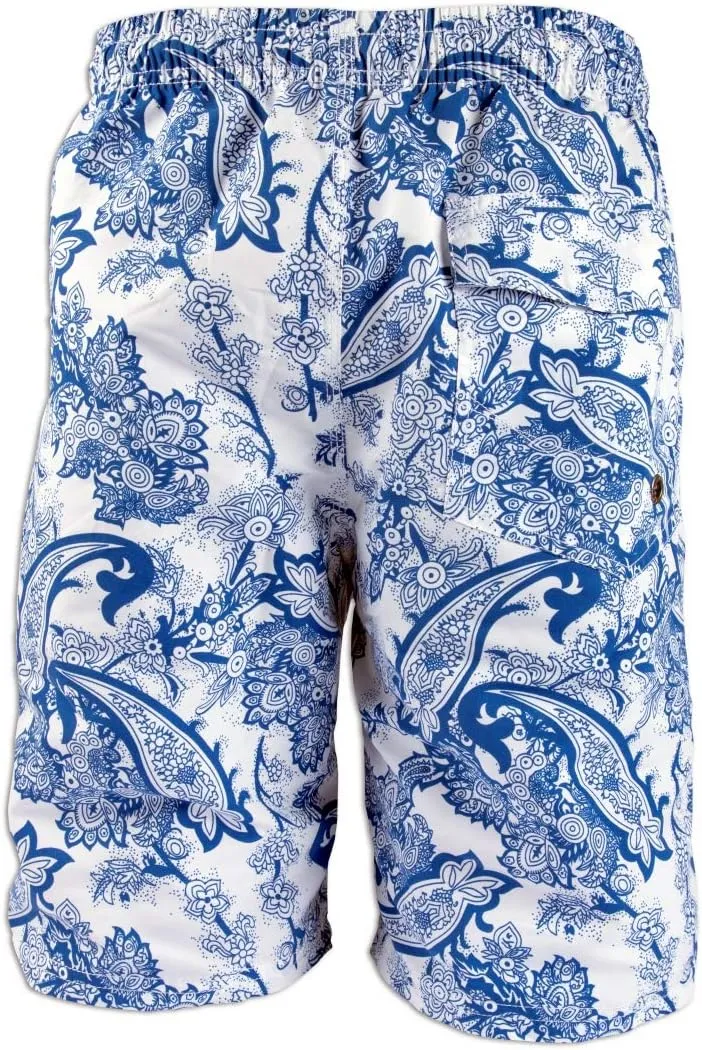 PREFER TO LIFE Men's Board Shorts, Quick Dry Swimwear Beach Holiday Party Bermuda Swim Big Pants 