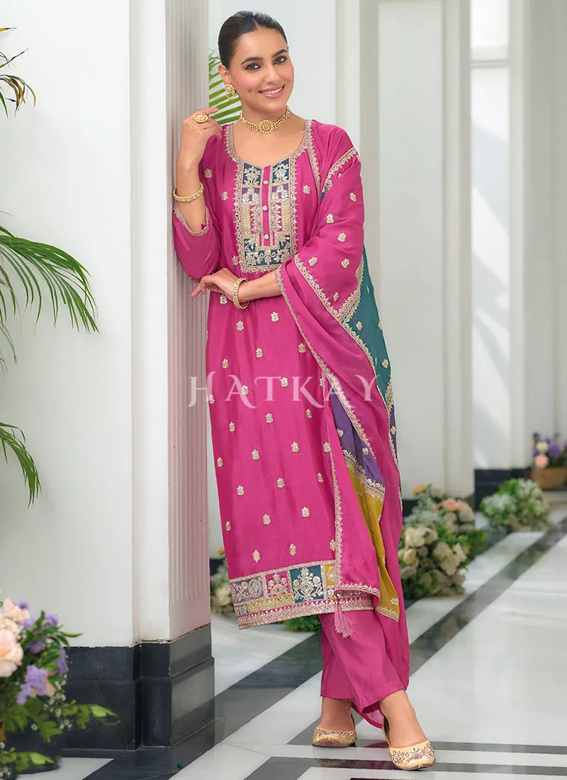 Rani Pink Salwar Kameez Suit
