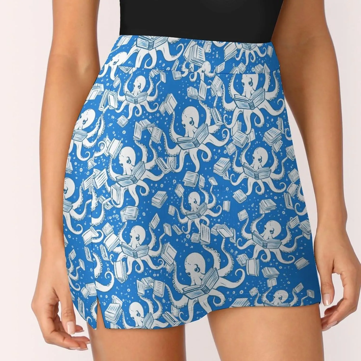 Reading Octopus Tentacles Women's Skort Athletic Skirt Golf Skorts A-line Skirts with Built-in Shorts Pockets