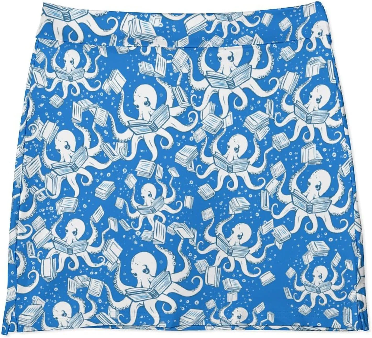 Reading Octopus Tentacles Women's Skort Athletic Skirt Golf Skorts A-line Skirts with Built-in Shorts Pockets