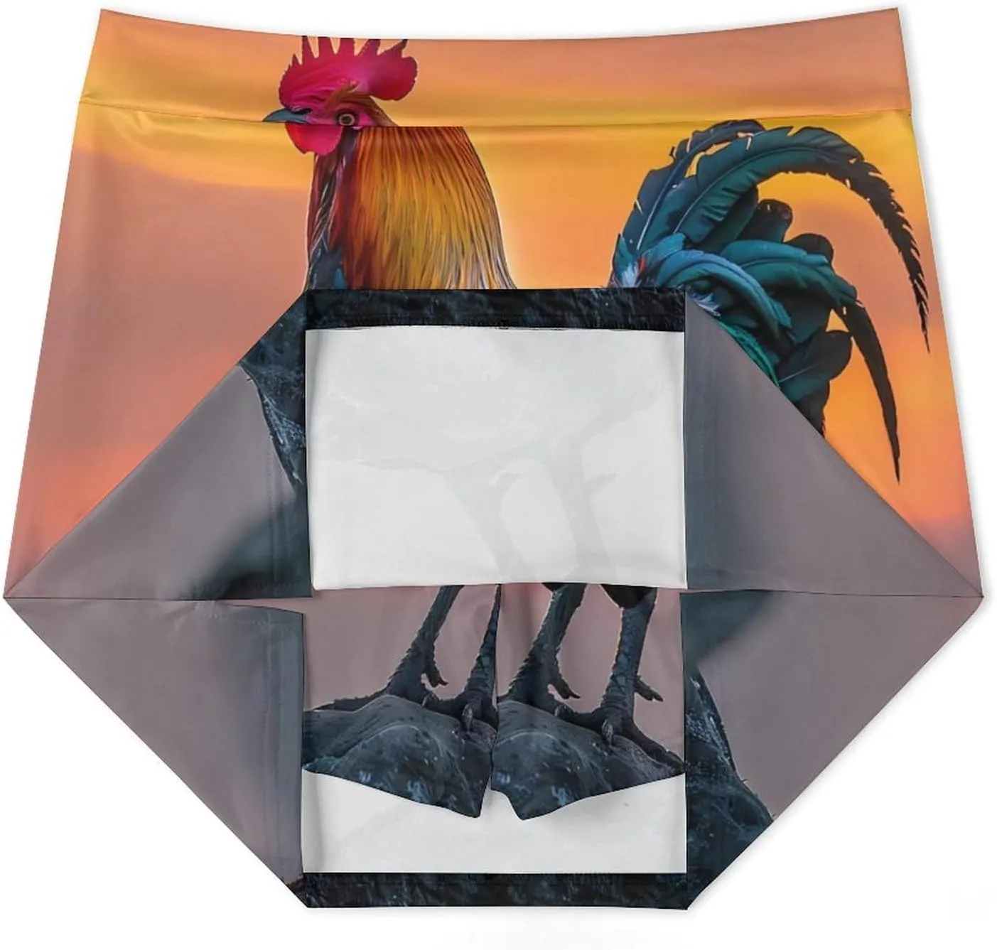 Rooster Sunrise Women's Skort Athletic Skirt Golf Skorts A-line Skirts with Built-in Shorts Pockets