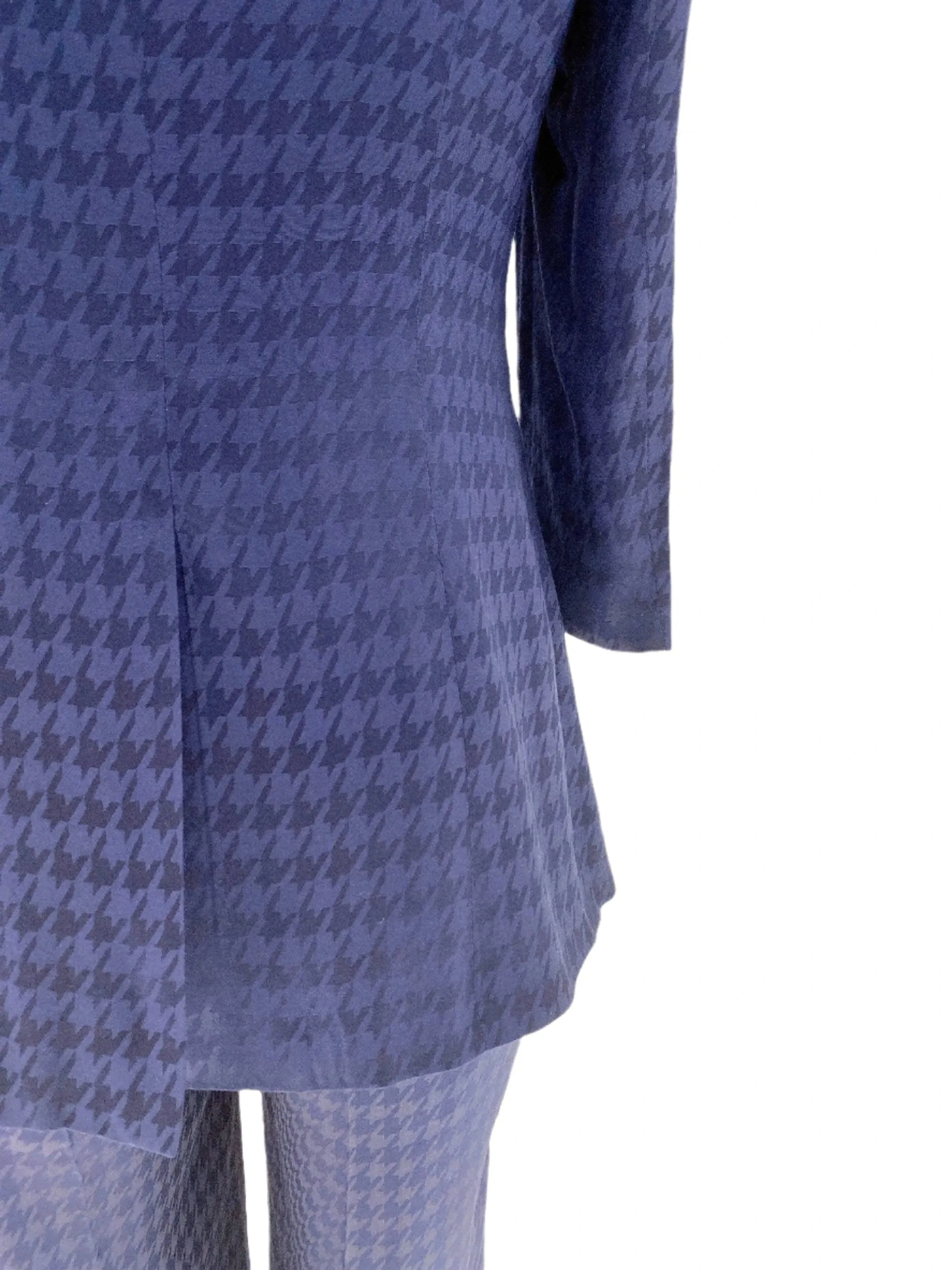 Sapphire Blue Women Pant Suit - Half Sleeve Trouser Suit