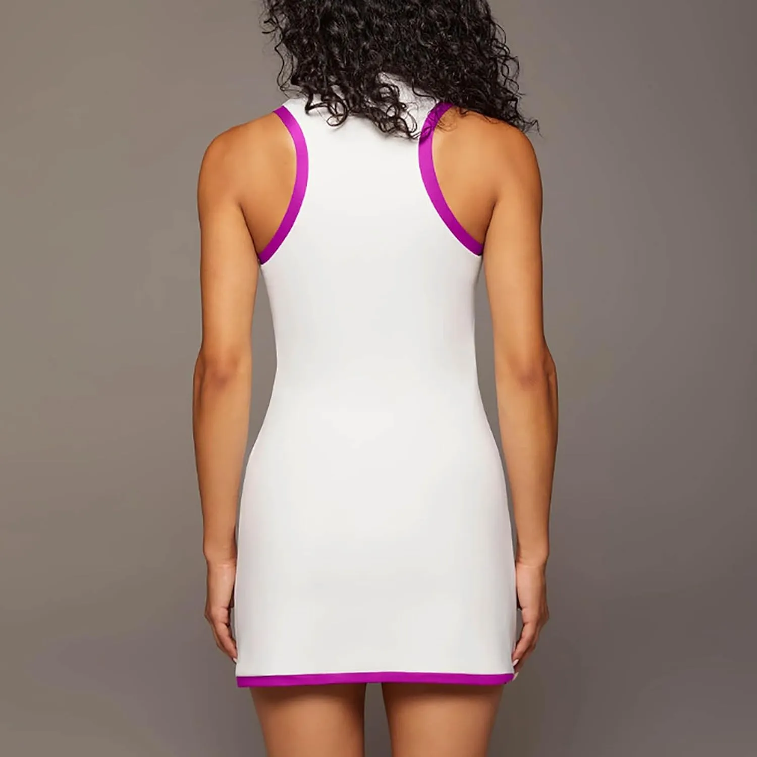 Sleeveless Summer Dresses for Women Mock Neck 1/4 Zip Up Mini Dress Trendy Spring Casual Beach Vacation Outfits 2025
