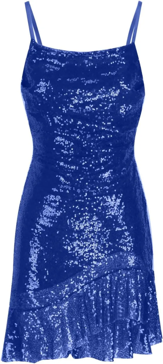 Sparkly Sequin Homecoming Dresses for Womens 2025 Spaghetti Straps Short Mini Prom Cocktail Gowns