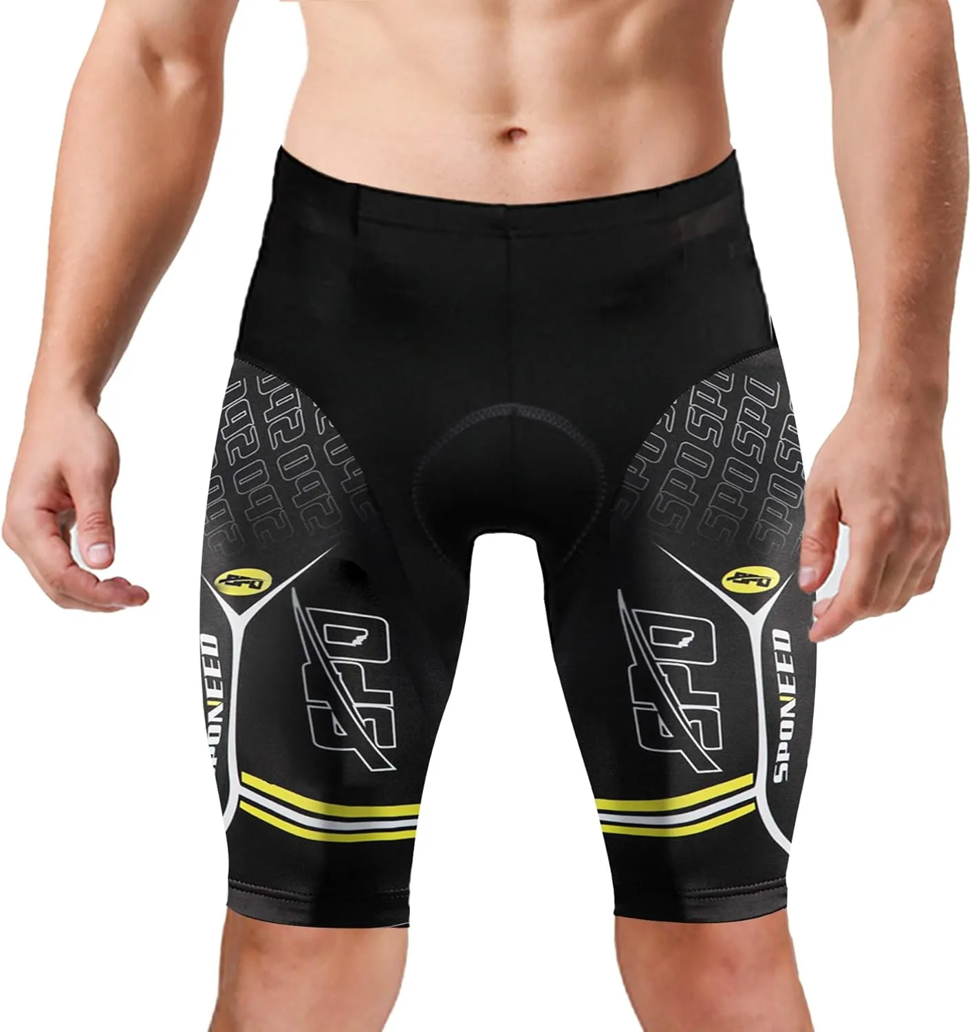 sponeed Men's Cycling Padded Shorts Men Bike Short Pants Cycle Spandex Tights Biking Wear