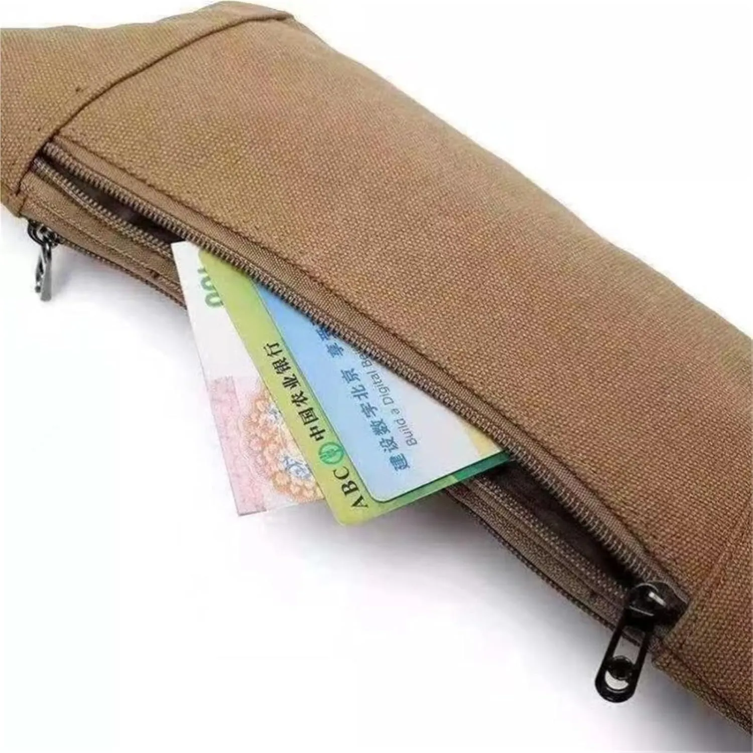 Sports Fanny Pack Male Multifunctional Waterproof Ultra-thin Fitted Mobile Phone Bag Female Outdoor Fitness Running Invisible Small Waist Bag For Fitness and Running(Black)