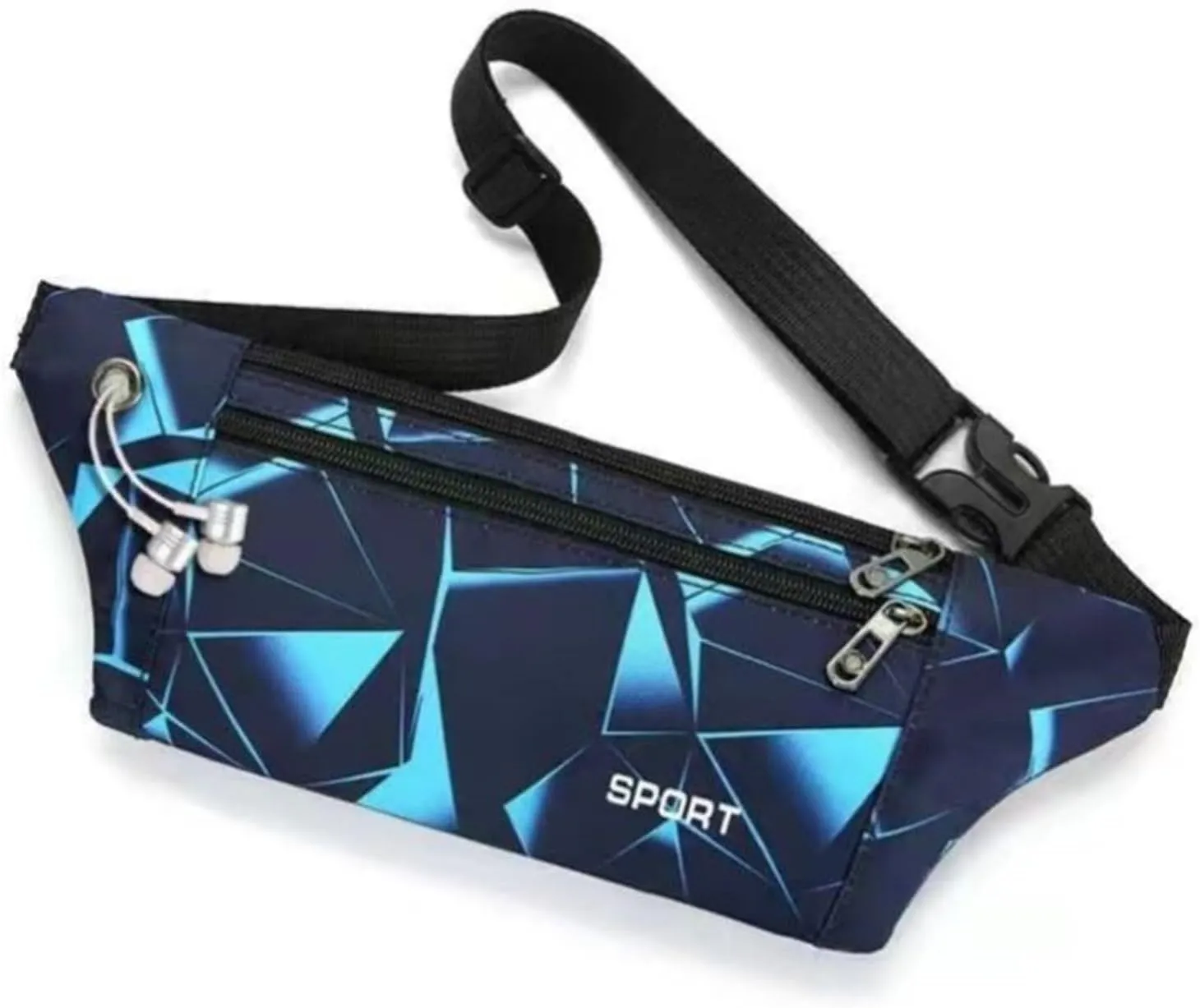 Sports Fanny Pack Male Multifunctional Waterproof Ultra-thin Fitted Mobile Phone Bag Female Outdoor Fitness Running Invisible Small Waist Bag For Fitness and Running(Black)