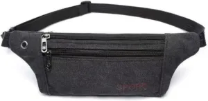 Sports Fanny Pack Male Multifunctional Waterproof Ultra-thin Fitted Mobile Phone Bag Female Outdoor Fitness Running Invisible Small Waist Bag For Fitness and Running(Black)