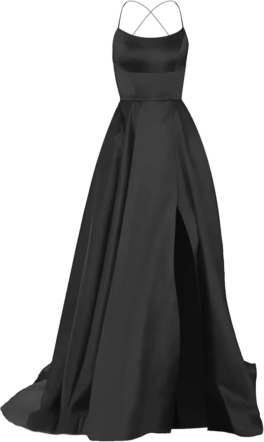 Summer Dresses for Women 2025, Wedding Guest Dresses for Women Elegant Chiffon Satin Prom Dress Long Formal Dress
