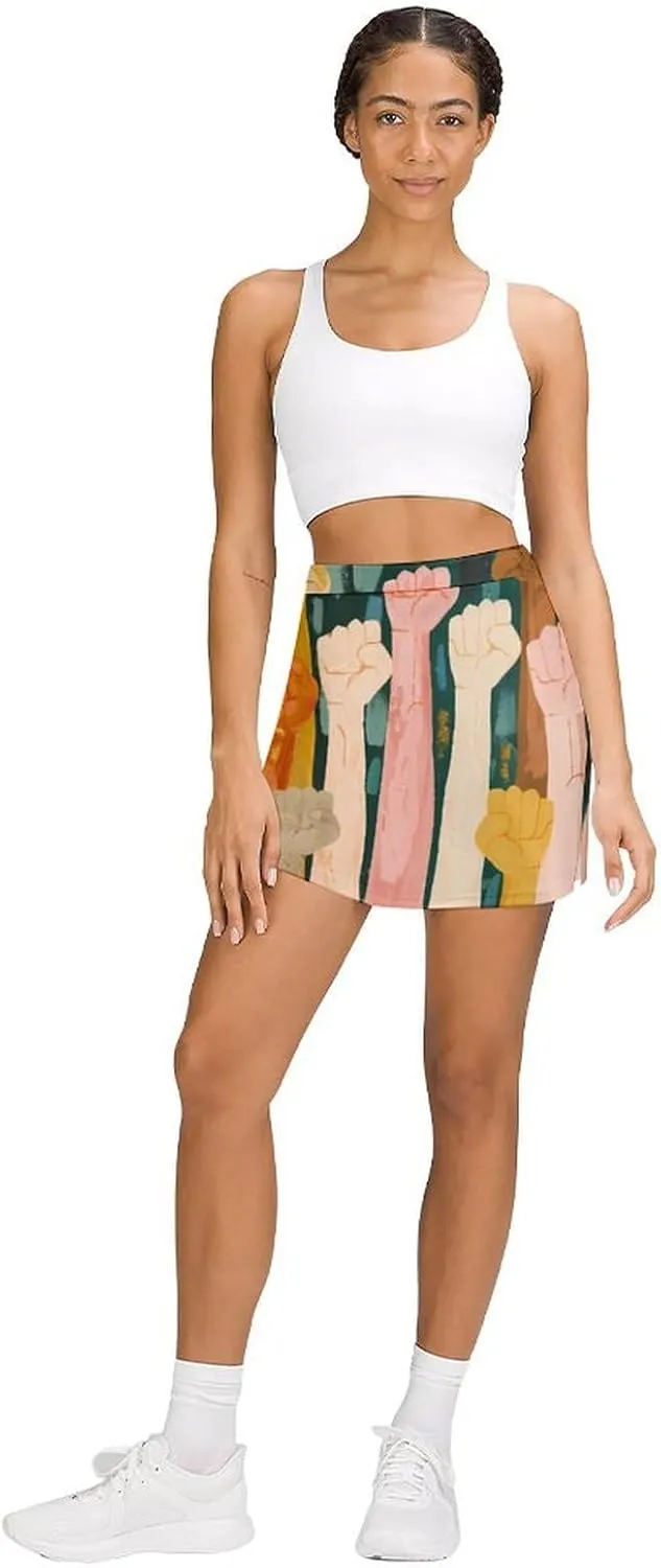 Together Women's Skort Athletic Skirt Golf Skorts A-line Skirts with Built-in Shorts Pockets