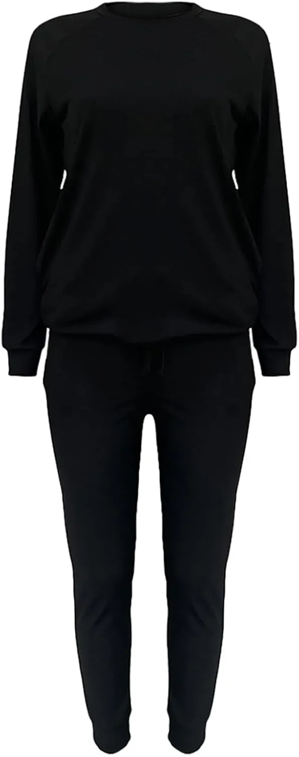 Track Suits for Women Set - 2 Piece Outfits Sweatsuit Pocket Sweatshirt with Pants Fall Jogging Workout Sets for Women