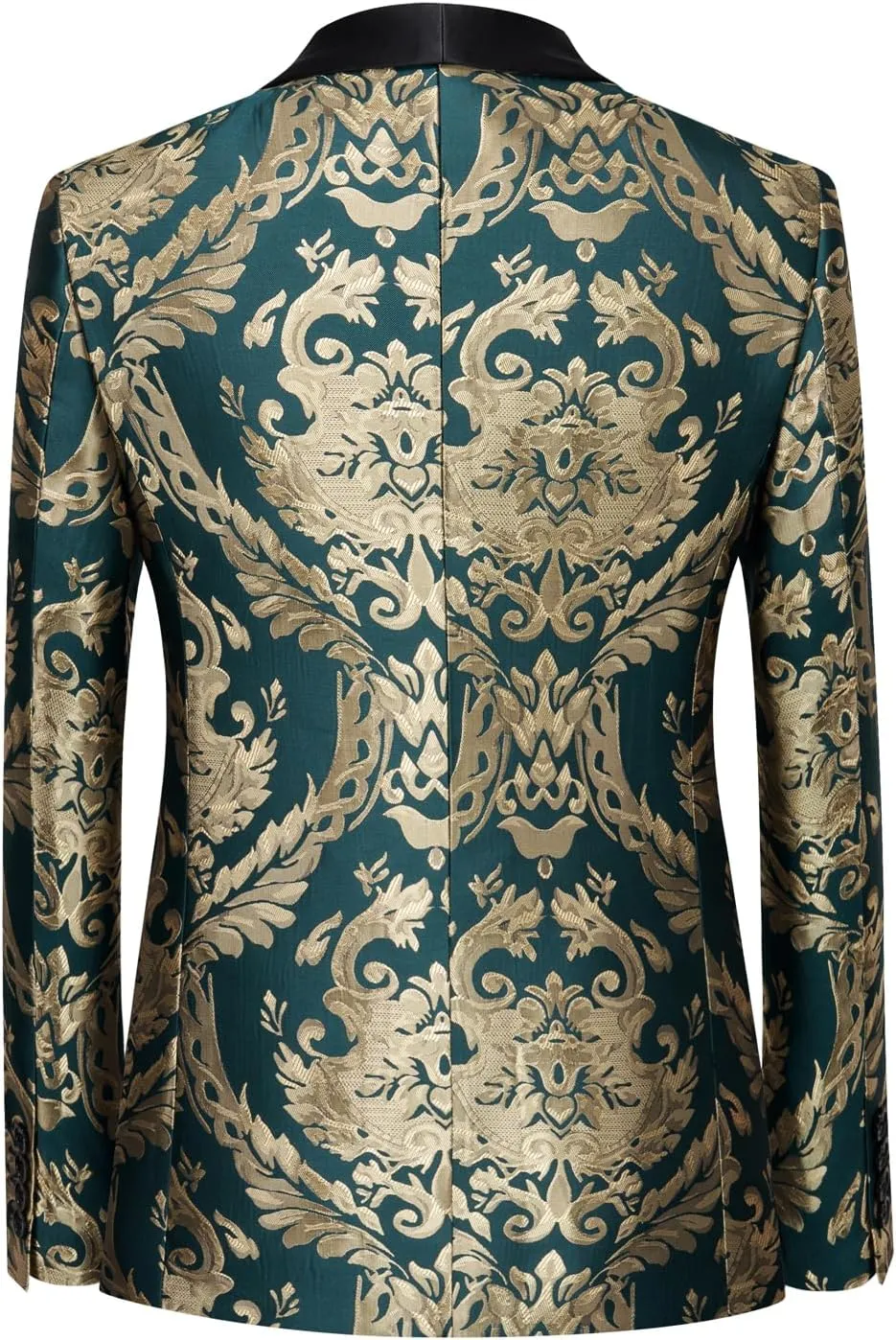 Tuxedo Suits for Men 2 Piece Regular Fit Suit Floral Blazer Jacket Waistcoat Pants Men Suit Set for Wedding Prom
