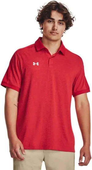 Under Armour Trophy Mens Short Sleeve Polo Shirt L Red-White