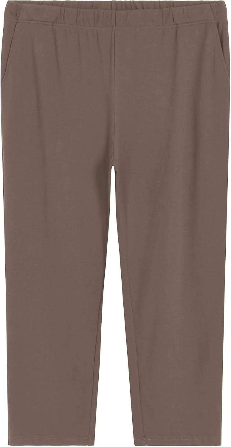 Weintee Women's Plus Size Petite Knit Pants with Pockets