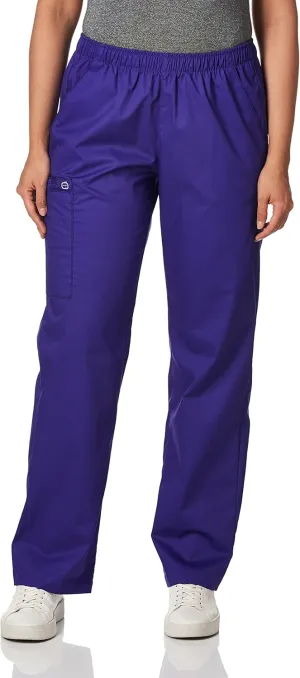 Wink WonderWORK Scrubs for Women, Pull-On Cargo Scrub Pant